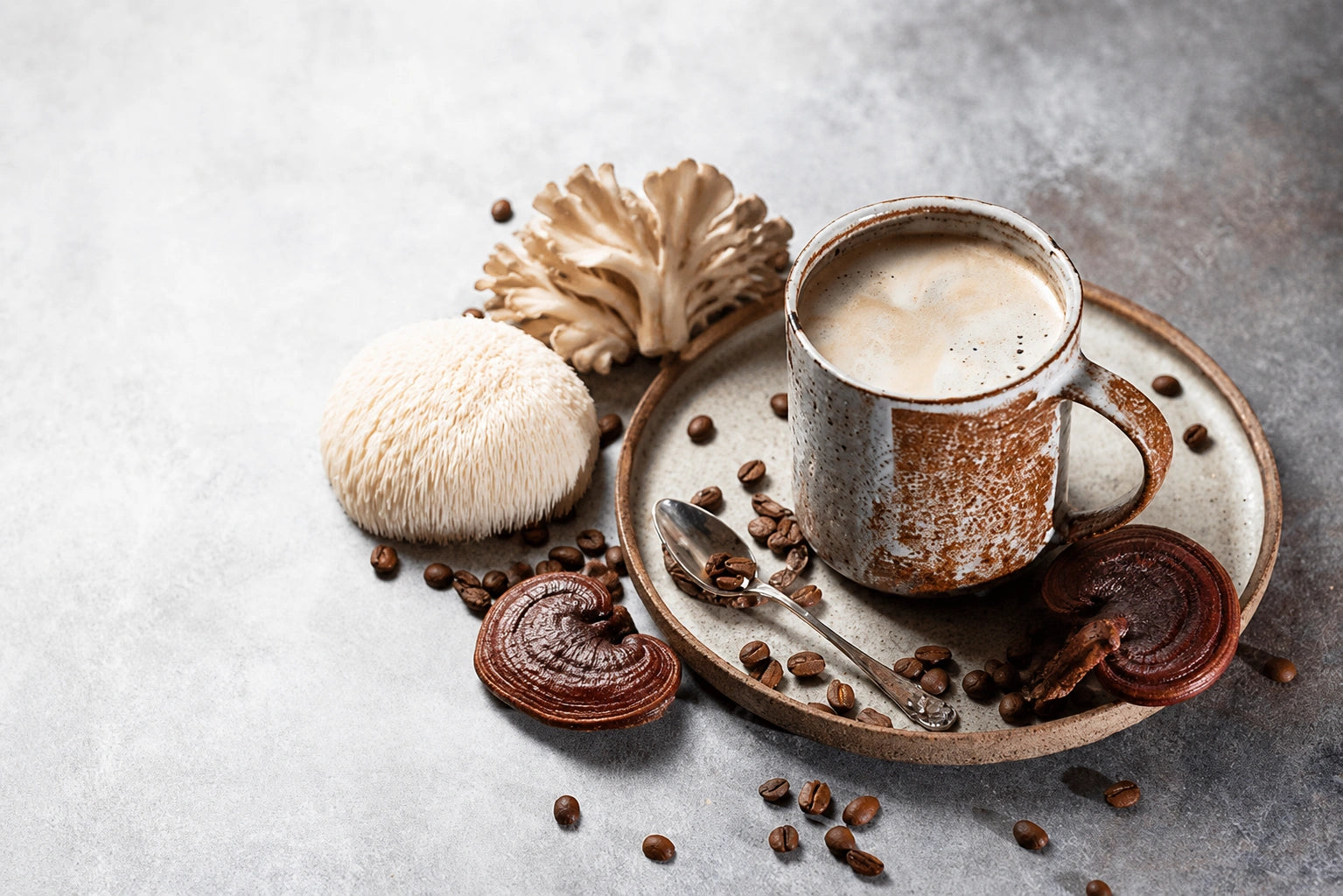 <h1><strong>Boissons instantanées<br/>aux champignons<br/></strong></h1>